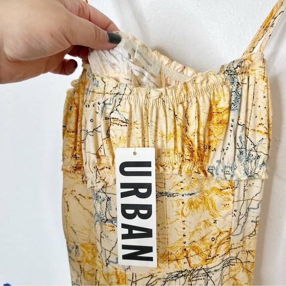 NEW Urban Outfitters By The Sea World Map Y2K Women’s Mini Slip Dress Sz S - Picture 6 of 14